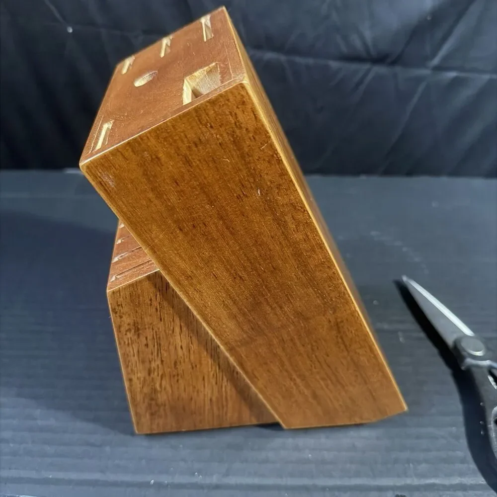 Chicago Cutlery 14-Slot Knife Block Wood Storage Block with Sharpener & Scissors